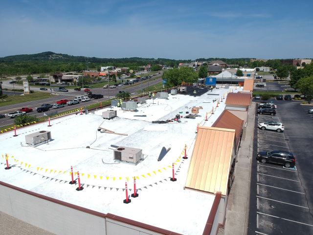 McGuire Roofing stripmall project Knoxville