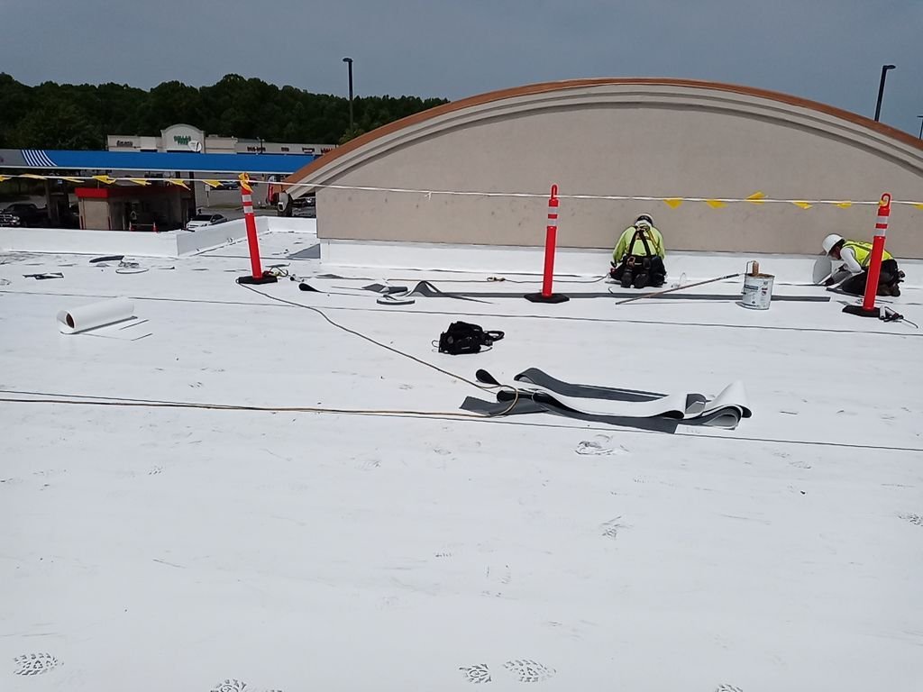 Johns Manville TPO roof installation in Lenoir City, Loudon County, TN by McGuire Roofing