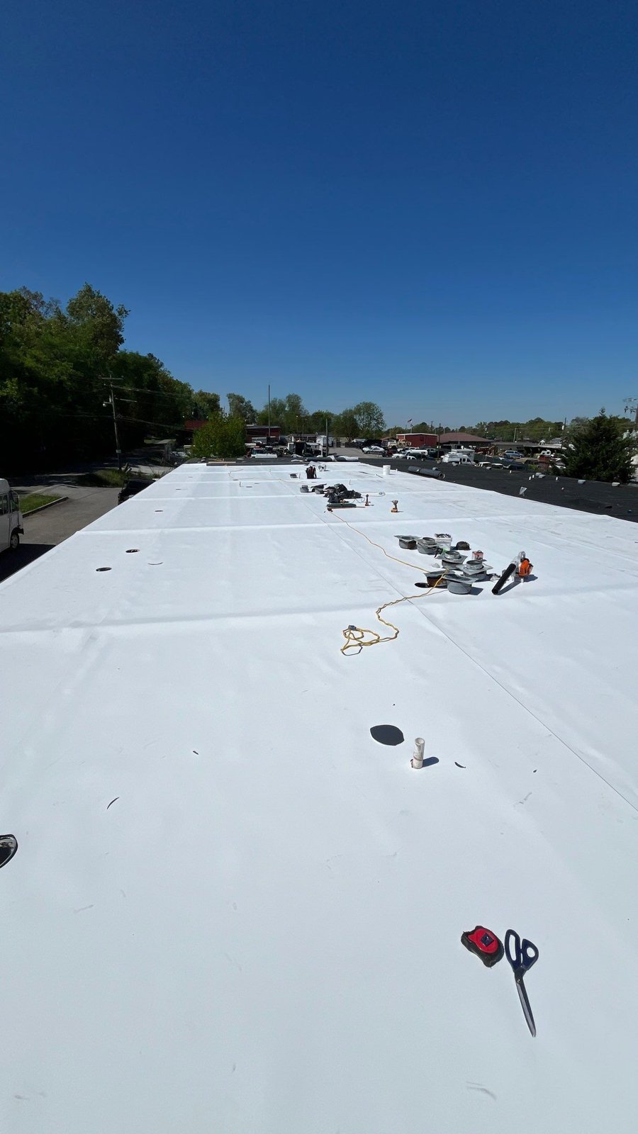 Johns Manville TPO roof installation in Madisonville, TN by McGuire Roofing